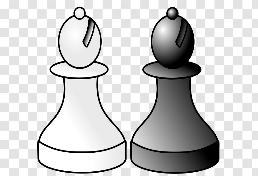 Chess Piece Bishop Knight King - White And Black In - Pennant Transparent PNG
