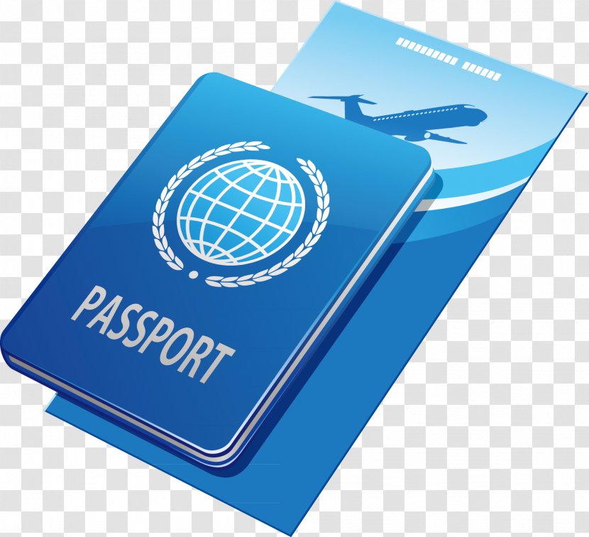 Canada Passport Travel Visa Villa Tourism - Agent - Blue Plane Elements Transparent PNG