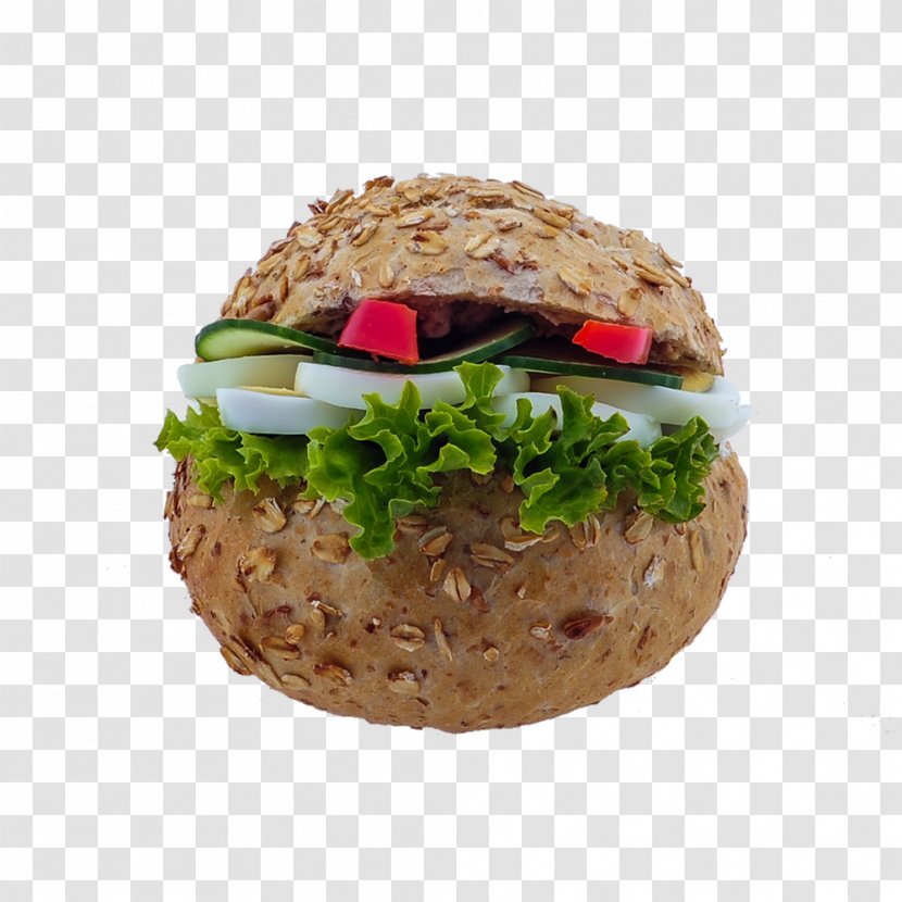 Veggie Burger Vegetarian Cuisine Fast Food Recipe Finger - Ciabatta Transparent PNG