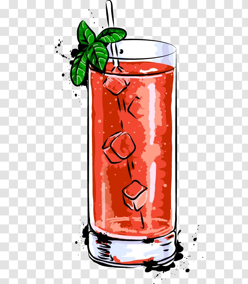 Juice Cocktail Bloody Mary Margarita Mojito - Fruit - Cartoon Vector Food Drink Red Transparent PNG