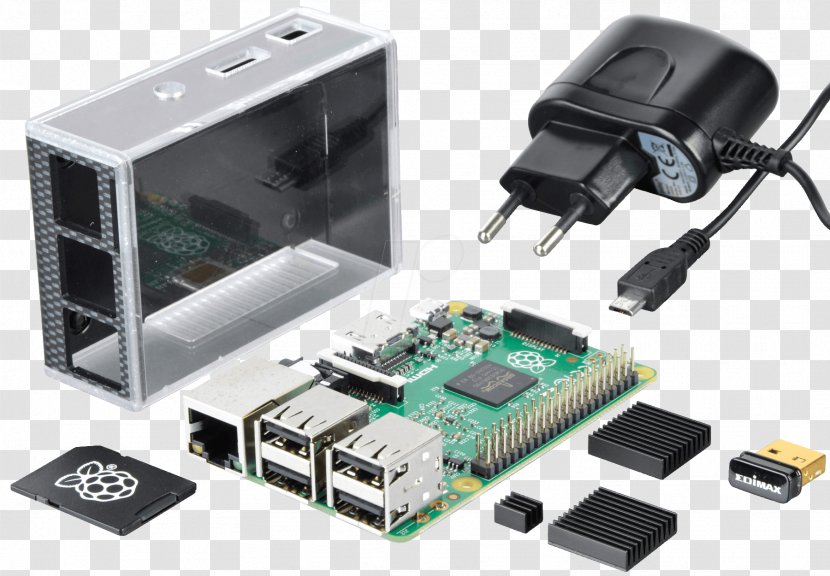 Raspberry Pi 3 Electronic Visual Display Single-board Computer Device Transparent PNG