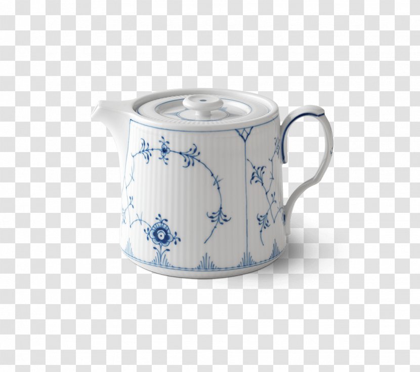 Teapot Royal Copenhagen Blue Fluted Mega Thermal Saucer - Tea Set Transparent PNG
