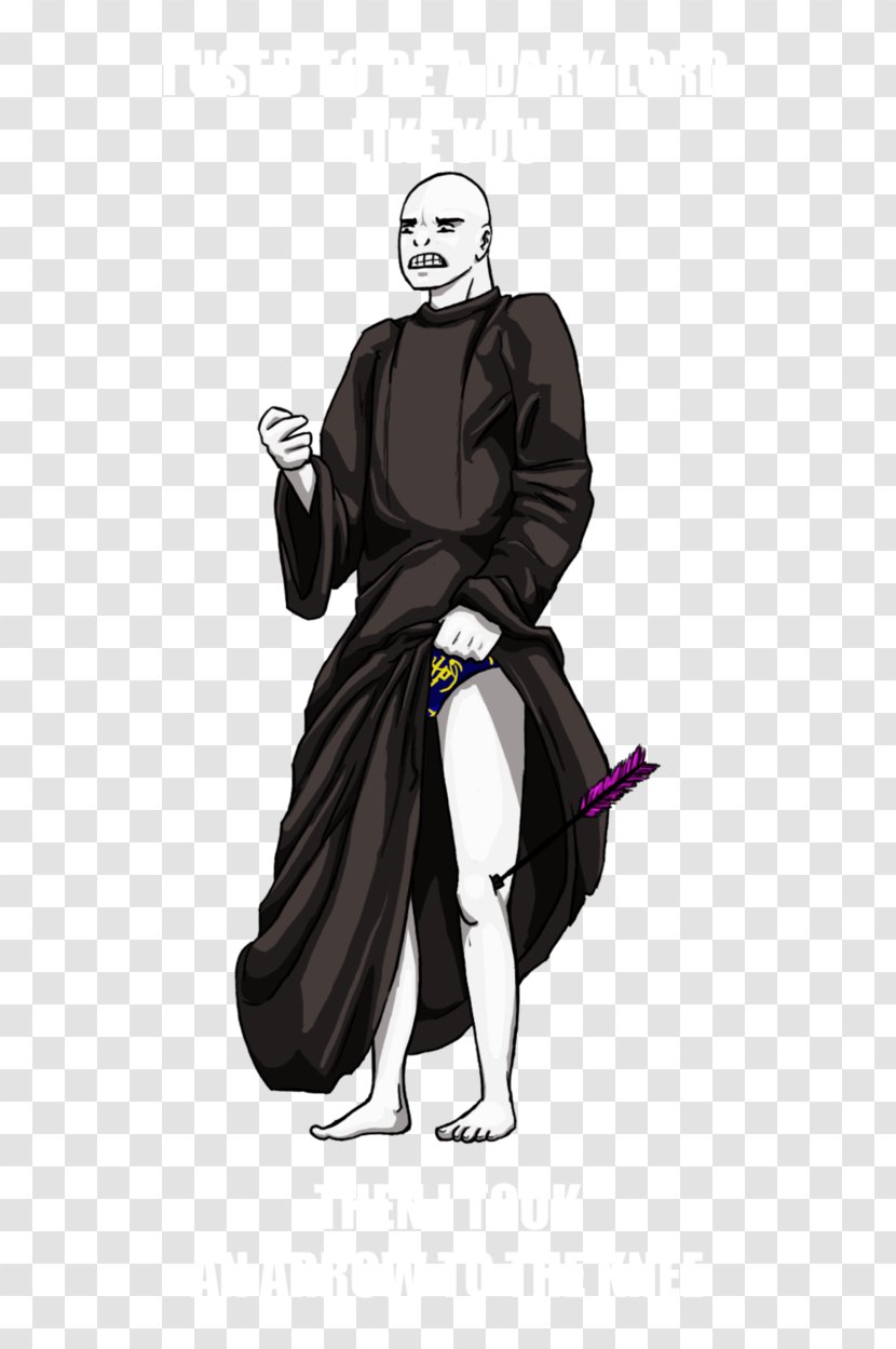 Robe Costume Design Cartoon Fashion Illustration - Character - Lord Voldemort Transparent PNG
