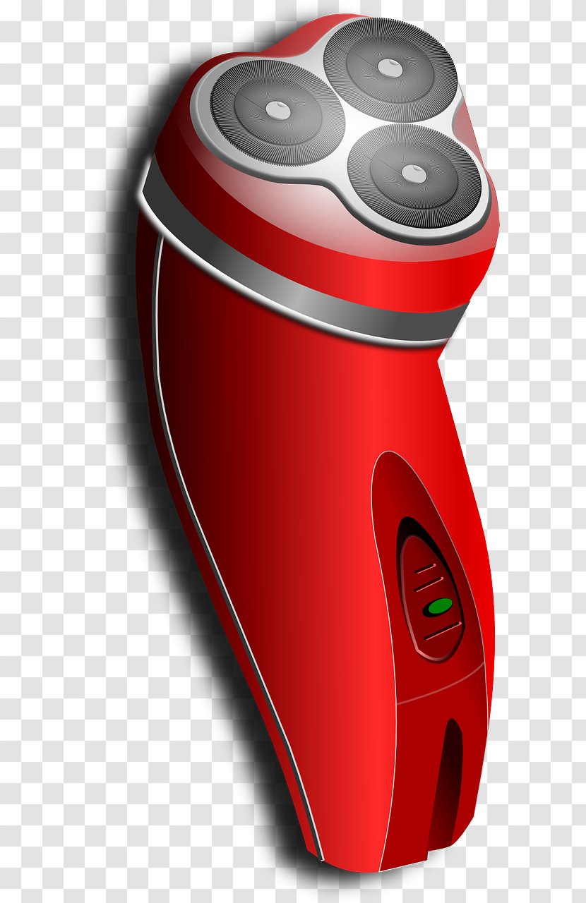 Electric Razor Shaving Clip Art - Red Transparent PNG
