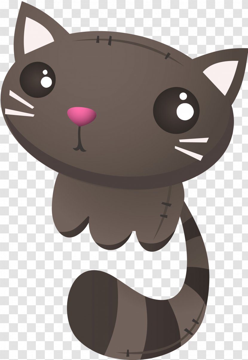 Whiskers Kitten Cellpadding Clip Art - Animal - Lucky Cat Cartoon Transparent PNG