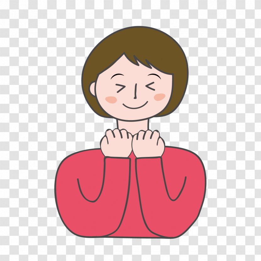Illustration Clip Art Thumb Design Cheek - Silhouette - Happy Woman Transparent PNG