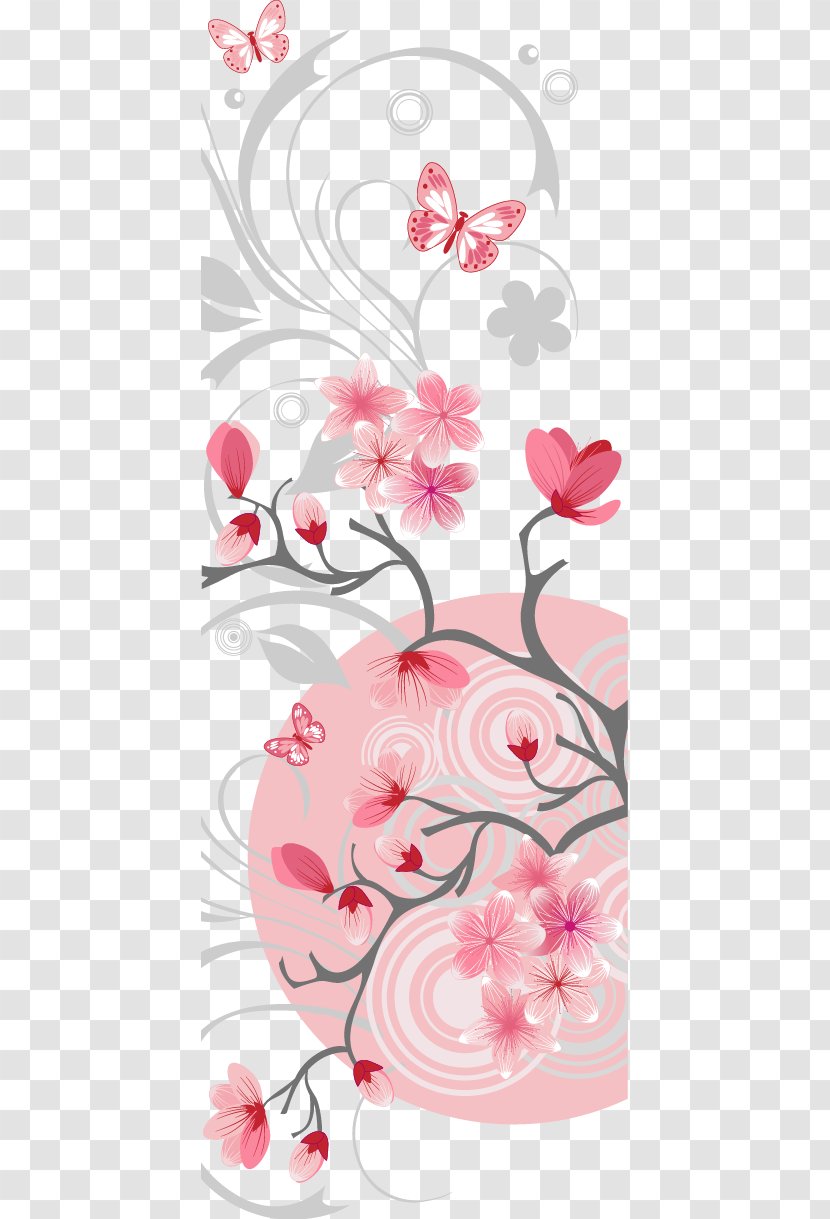 Sakura Card Shading - Flora - Floral Design Transparent PNG