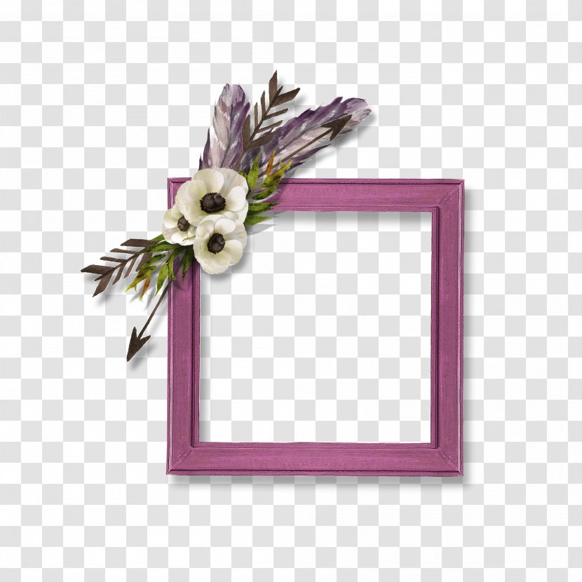 Cut Flowers Floral Design Picture Frames - Purple - Flower Transparent PNG