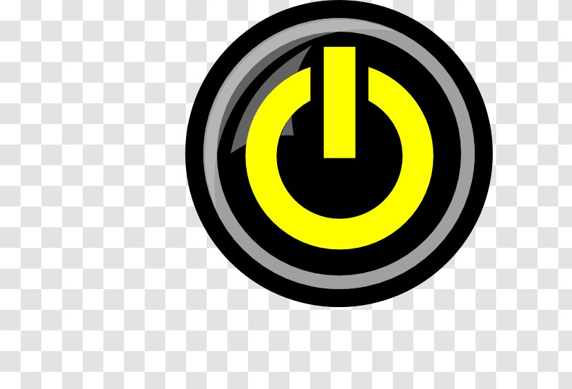 Desktop Wallpaper Button Clip Art - Website - Yellow Power Icon Transparent PNG