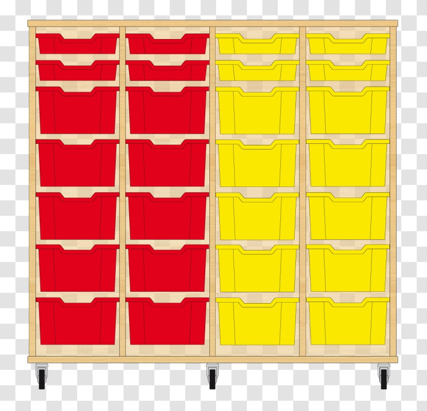Shelf Armoires & Wardrobes Yellow Bookcase Red - Beuken Transparent PNG