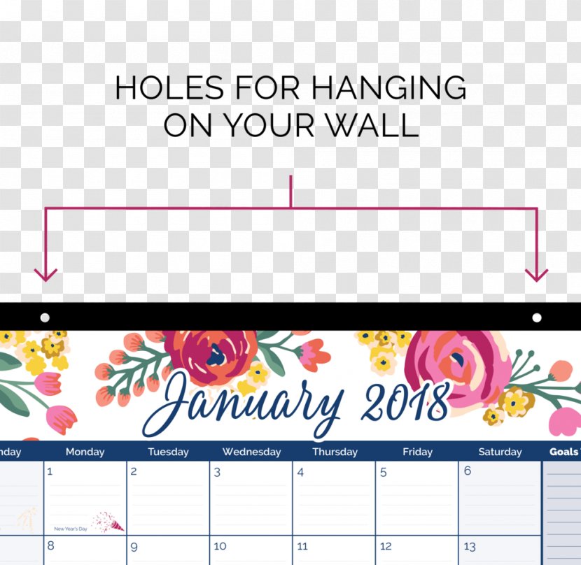 Calendar Desk Pad 0 Personal Organizer - 2017 - Wall Transparent PNG
