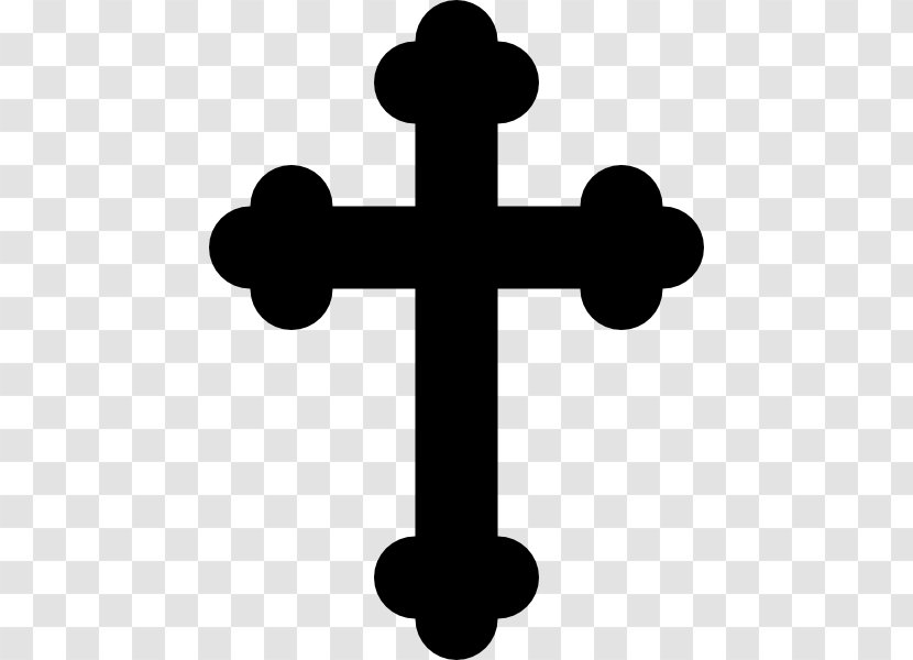 Christian Cross Clip Art - Outline Transparent PNG