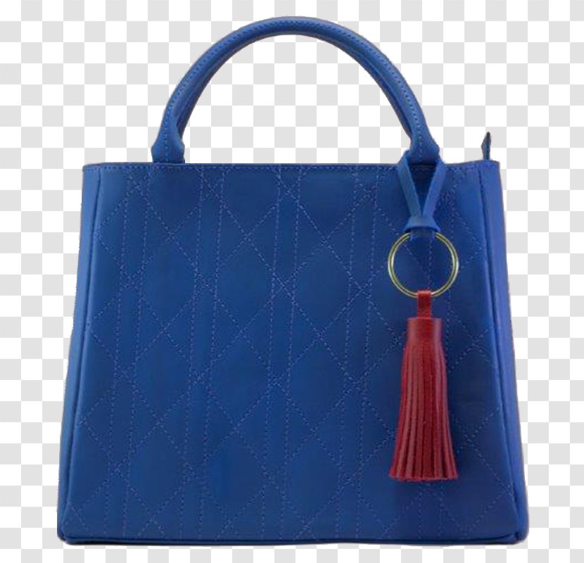Tote Bag Leather Handbag Cobalt Blue Messenger Bags - Red Transparent PNG