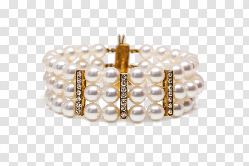 Pearl Bracelet Jewellery Diamond - Gold Transparent PNG