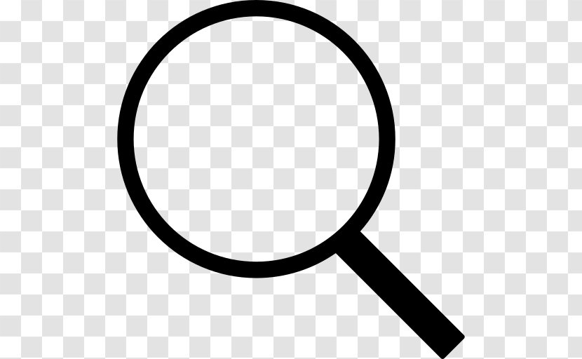 Magnifying Glass - Symbol - Black And White Transparent PNG