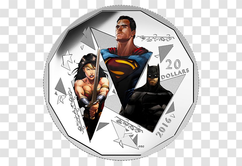 Batman Superman Diana Prince Silver Coin - Gold - V Transparent PNG