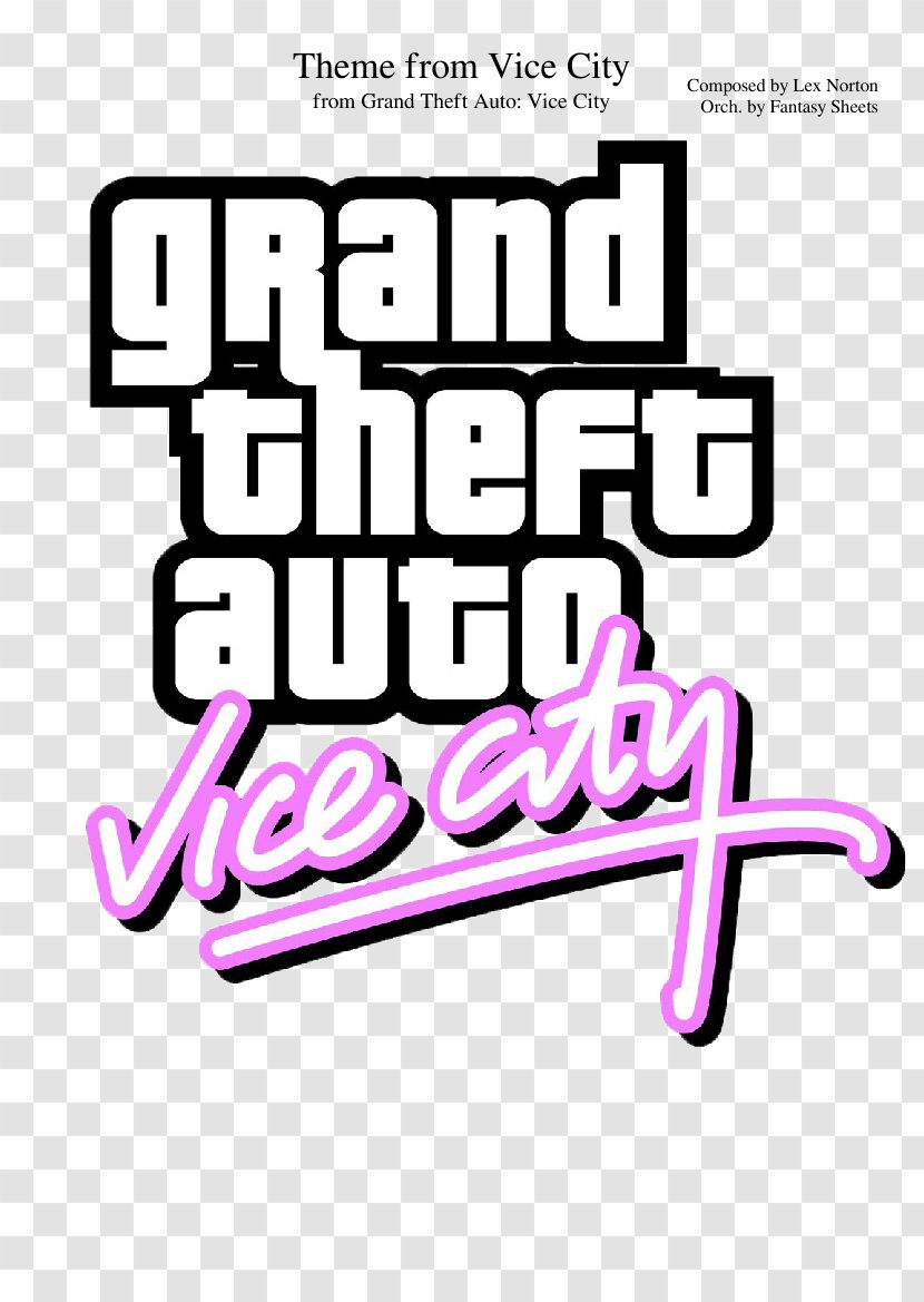 Grand Theft Auto: Vice City Soundtrack Logo Lex Horton - Watercolor - Auto V Transparent PNG