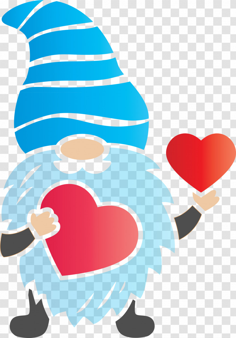 Gnome Loving Red Heart Transparent PNG