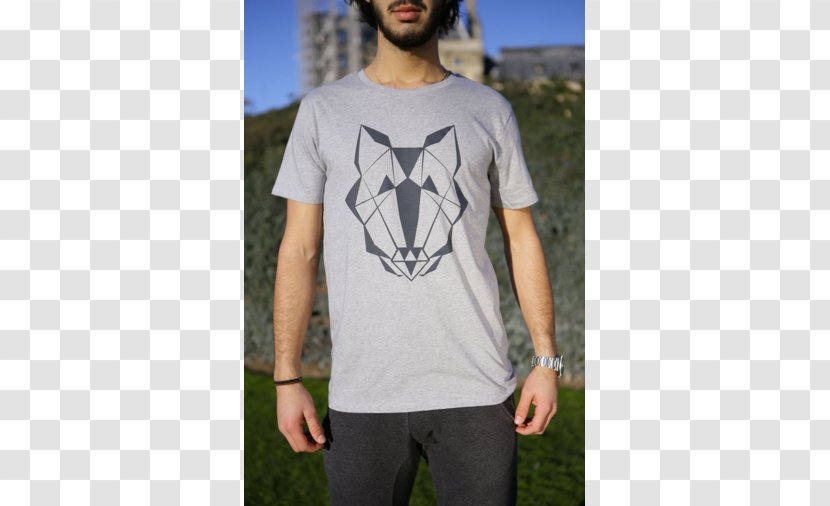 Long-sleeved T-shirt Fashion Gray Wolf - Clothing Transparent PNG