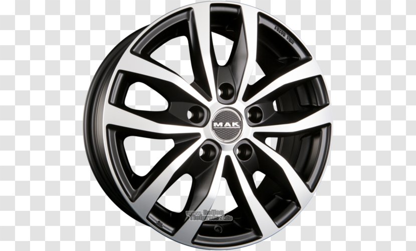 Rim Alloy Wheel Tire Car - Black And White - Mak Transparent PNG