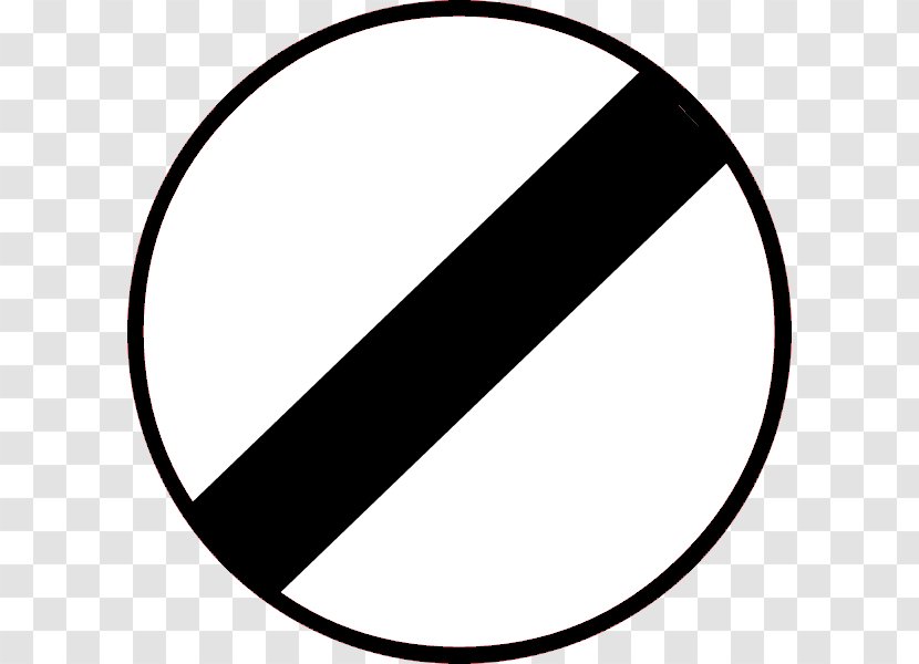 Traffic Sign Road Signs In France Speed Limit - Monochrome Transparent PNG