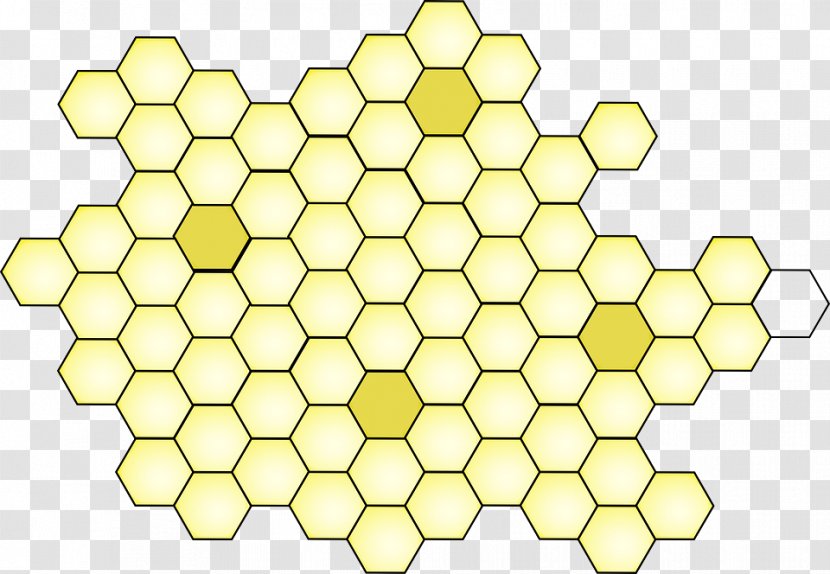 Hexagon Background - Bumblebee - Yellow Honey Transparent PNG