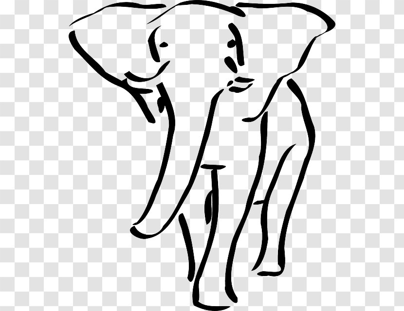 African Elephant Elephantidae Outline Drawing Clip Art - Ear Wheat Transparent PNG