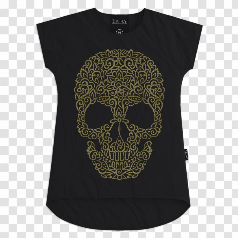 T-shirt Skull Sleeve Font - Bone Transparent PNG