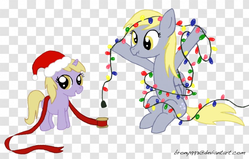 Derpy Hooves Pinkie Pie Rarity Pony Christmas - Silhouette - Cute Reindeer Transparent PNG