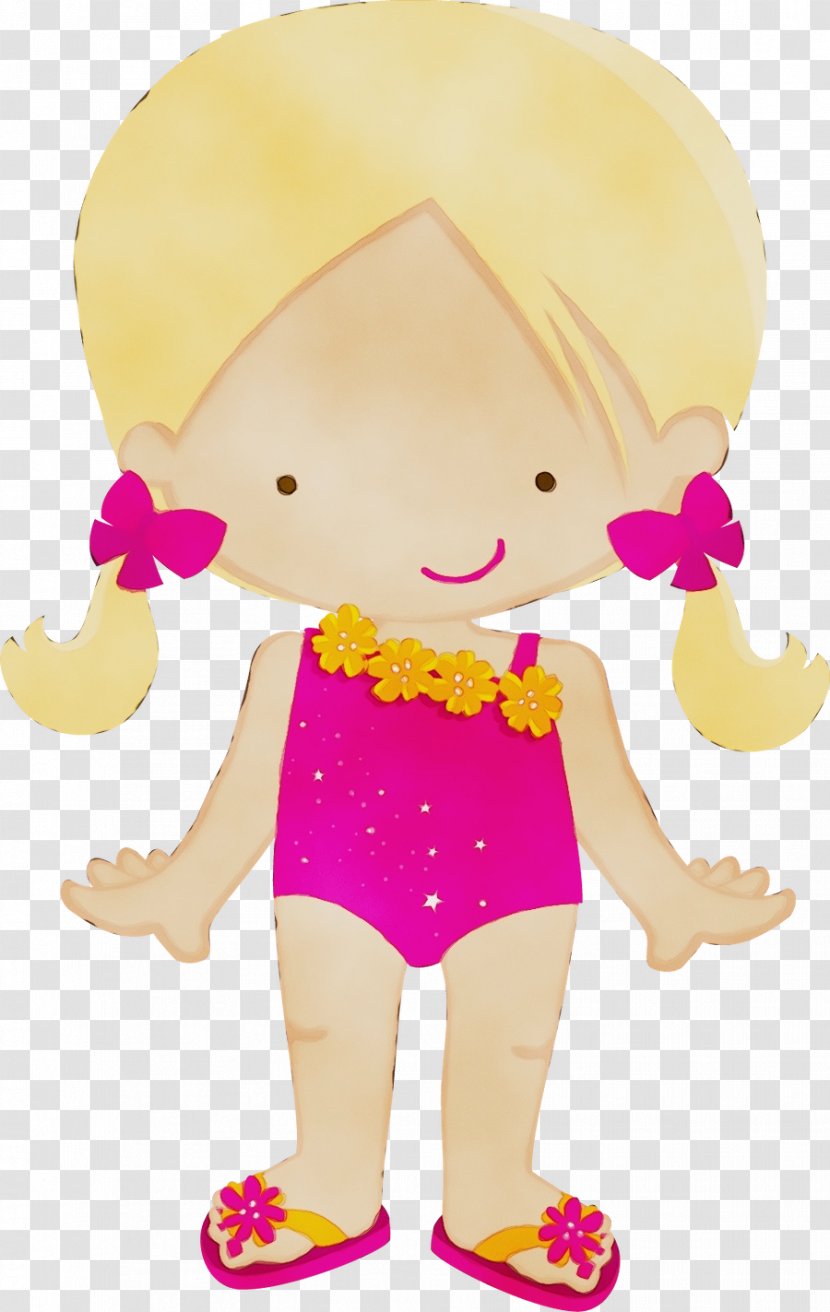 Girl Cartoon - Swimming Pools - Child Pink Transparent PNG