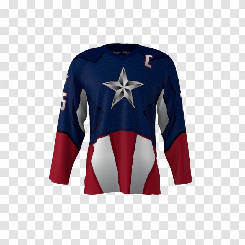 Hockey Jersey Ice Baseball Uniform Cycling - Sport - Captain America Transparent PNG