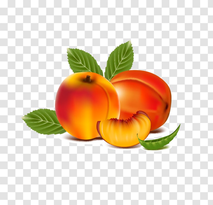 Juice Peach Drawing - Vegetarian Food - Peaches Transparent PNG