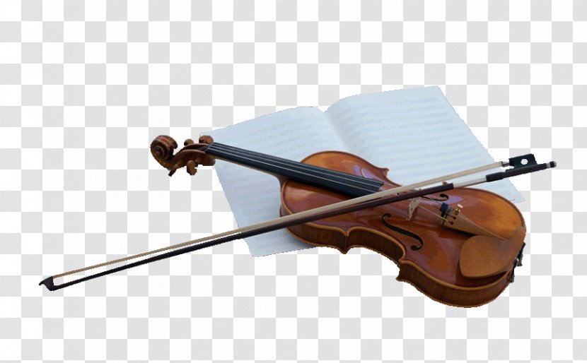 Violin Musical Instrument - Silhouette - And Book Transparent PNG