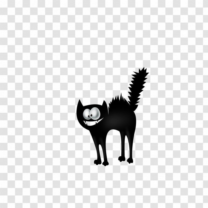 Cat Halloween Drawing Clip Art - Black - Horror HD Clips Transparent PNG