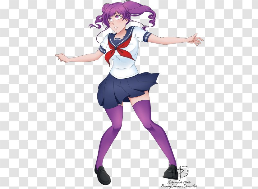 Yandere Simulator Tsundere Character Game - Cartoon - Mulberry Transparent PNG