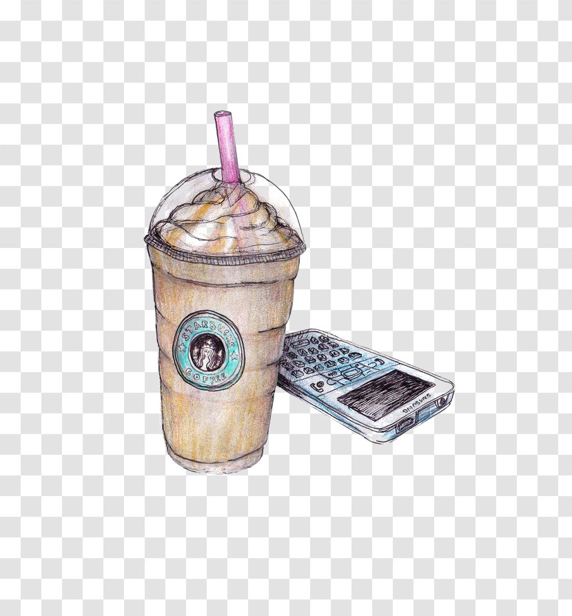 Coffee Latte Milkshake Starbucks Drawing Transparent PNG