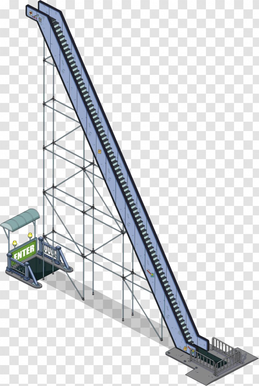 The Simpsons: Tapped Out Fat Tony Sunsphere Escalator Building - Steel Transparent PNG