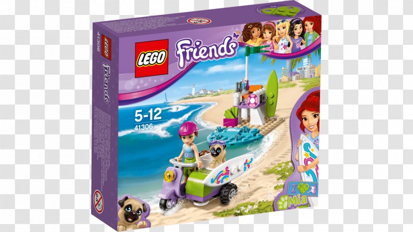 LEGO 41306 Friends Mia's Beach Scooter Toy Block - Lego City Transparent PNG