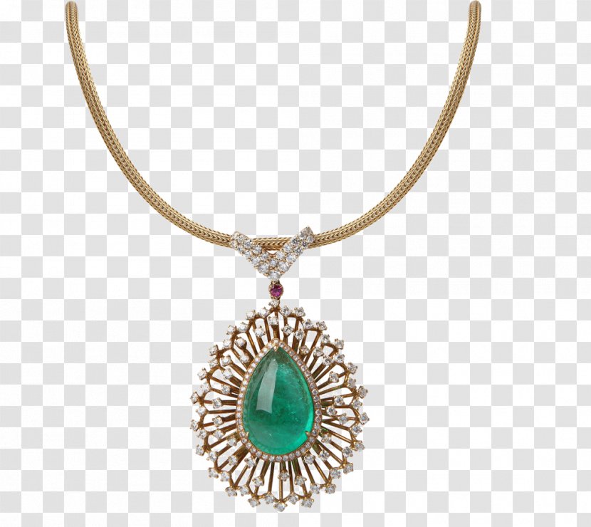 Necklace Emerald Gemstone Jewellery - Pendant Transparent PNG