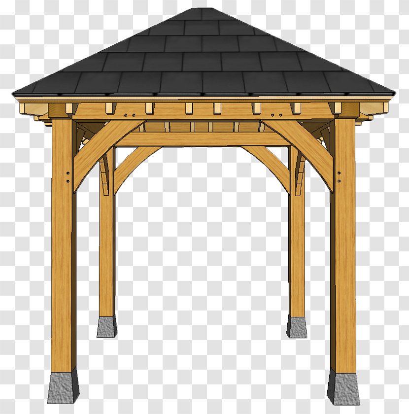Gazebo Pergola Porch Hip Roof - Timber Framing Transparent PNG