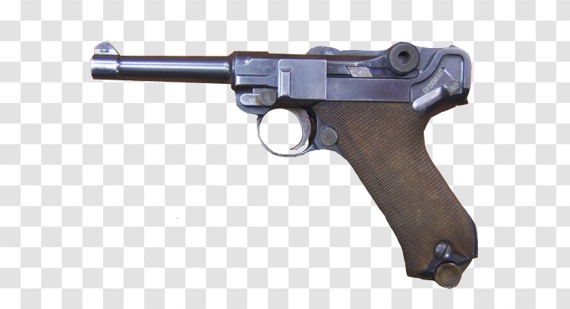 Second World War Luger Pistol Firearm Gun Barrel - Revolver Transparent PNG