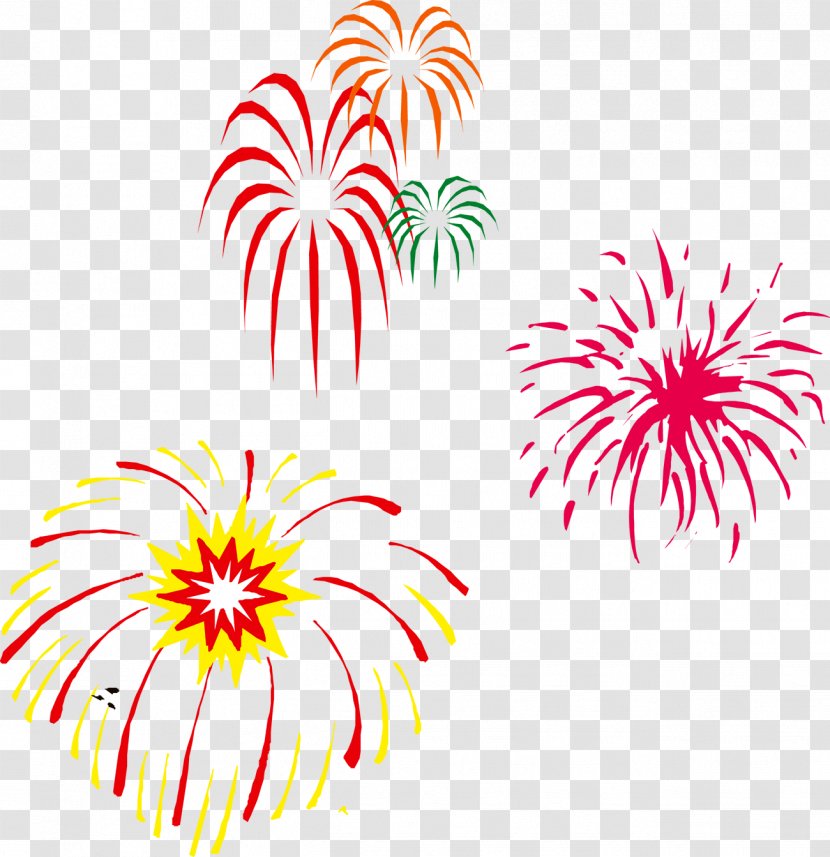 Fireworks Firecracker Cartoon Clip Art - Floral Design Transparent PNG