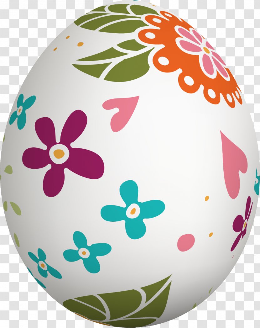 Easter Egg - Hand Painted White Eggs Transparent PNG