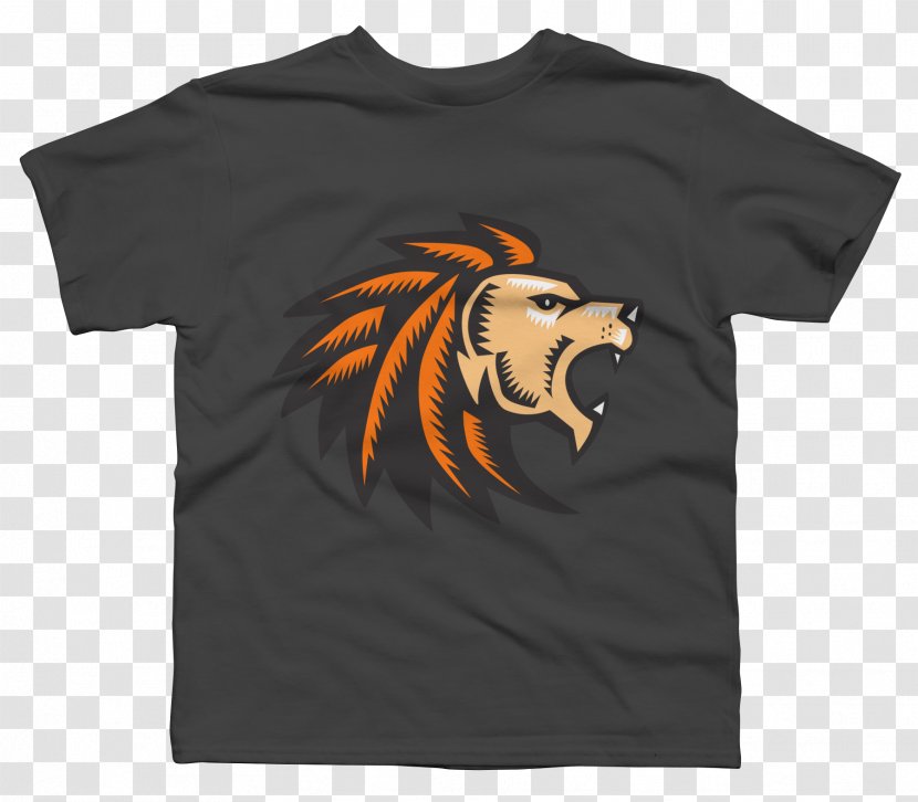 T-shirt Hoodie Clothing Shopping - Black - Lion Head Transparent PNG