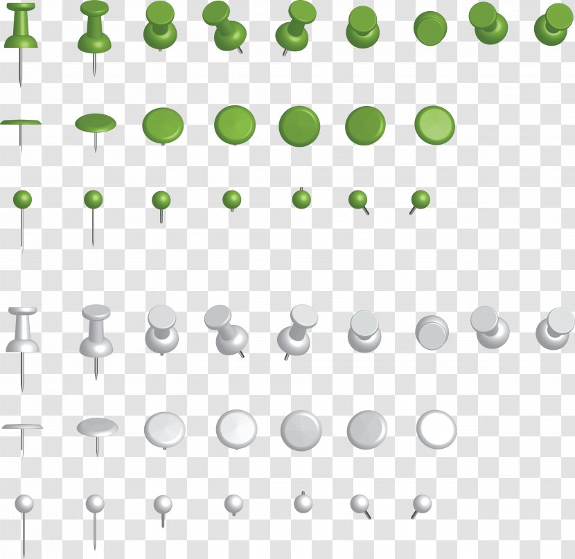 Button Paper Clip Art - Green - Sticky Notes Transparent PNG