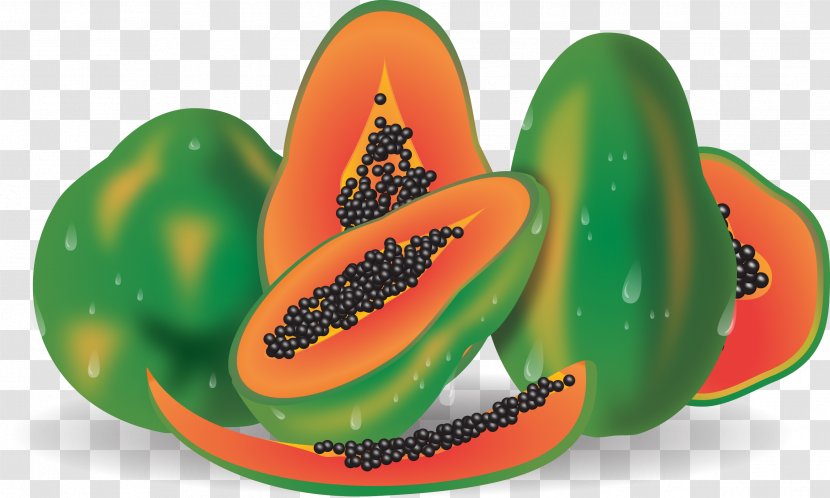 Papaya Euclidean Vector Fruit - Diet Food - Hyper-realistic Transparent PNG