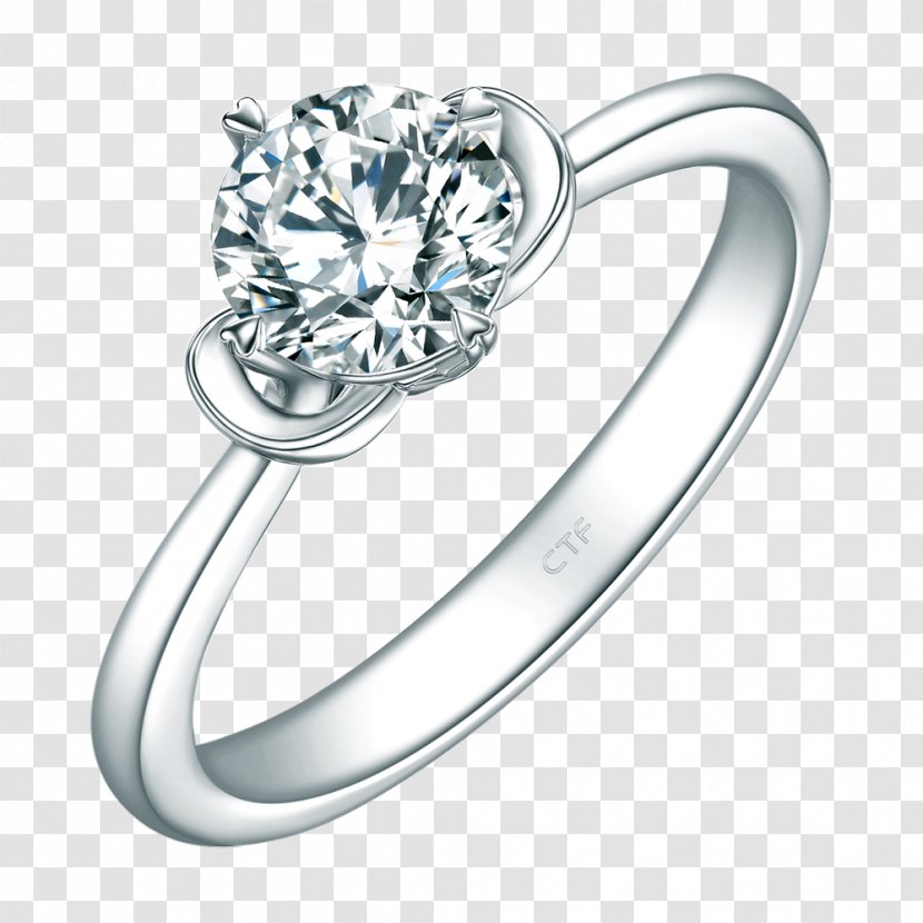 Diamond Chow Tai Fook Wedding Ring Jewellery - Body Jewelry Transparent PNG
