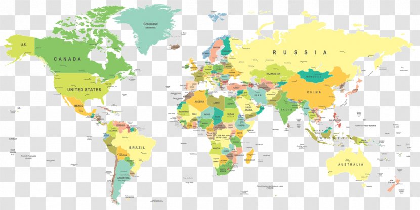 Globe World Map Illustration - Details States Transparent PNG