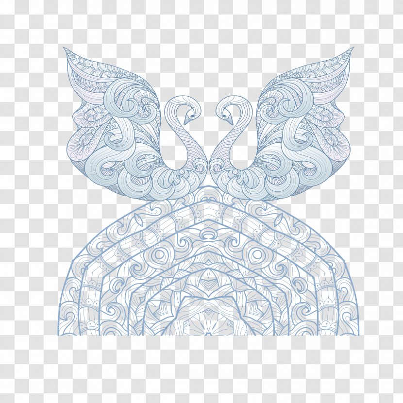 Cygnini Visual Arts - Moths And Butterflies - Continental Decorative Swan Transparent PNG