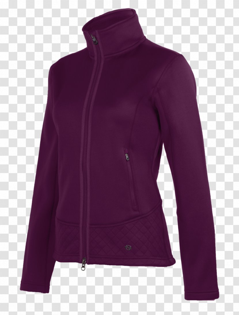 Jacket Polar Fleece Bluza Sweater Sleeve - Purple Transparent PNG